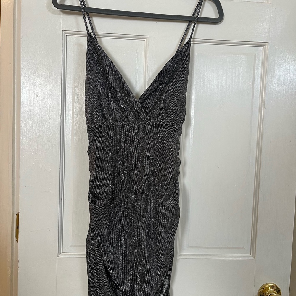 Lulus form fitting Silver formal dress